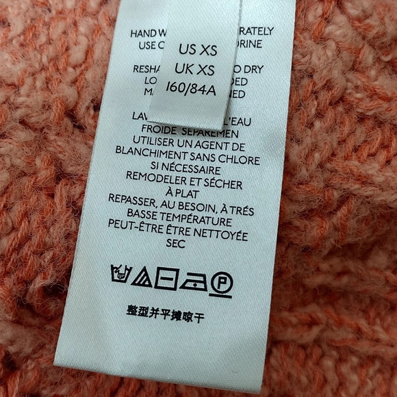 Free People Oversized Sunset Cruise Cardigan Orange Pinched Cheeks Xsmall - Picture 7 of 8